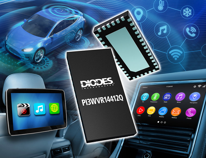 Automotive-konformer Video-Switch von Diodes Incorporated verkleinert die Stückliste führender Schnittstellenstandards